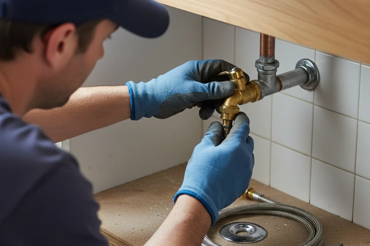 Shutoff valve and fitting work during Emergency Plumbing in Royal Center